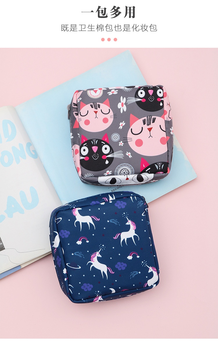 Túi Đựng Đồ Trang Điểm Mini Họa Tiết Cute 13x13x5cm(MỚI)
