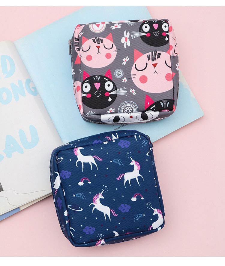 Túi Đựng Đồ Trang Điểm Mini Họa Tiết Cute 13x13x5cm(MỚI)