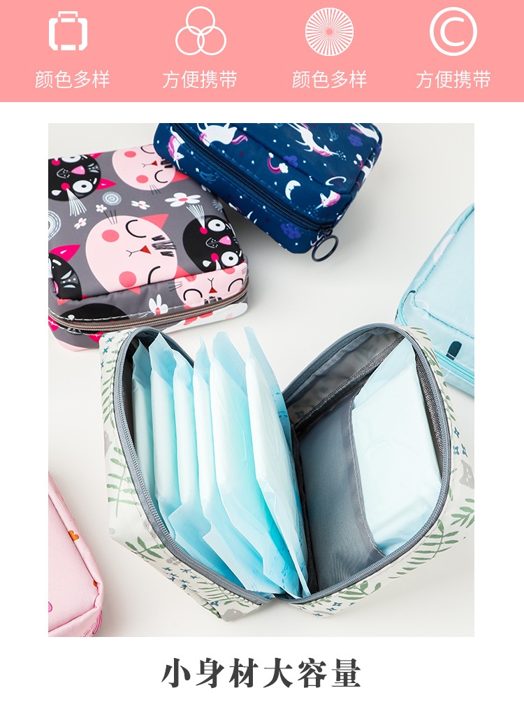 Túi Đựng Đồ Trang Điểm Mini Họa Tiết Cute 13x13x5cm(MỚI)