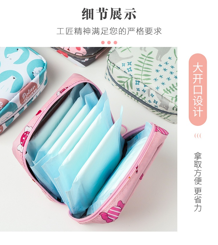 Túi Đựng Đồ Trang Điểm Mini Họa Tiết Cute 13x13x5cm(MỚI)