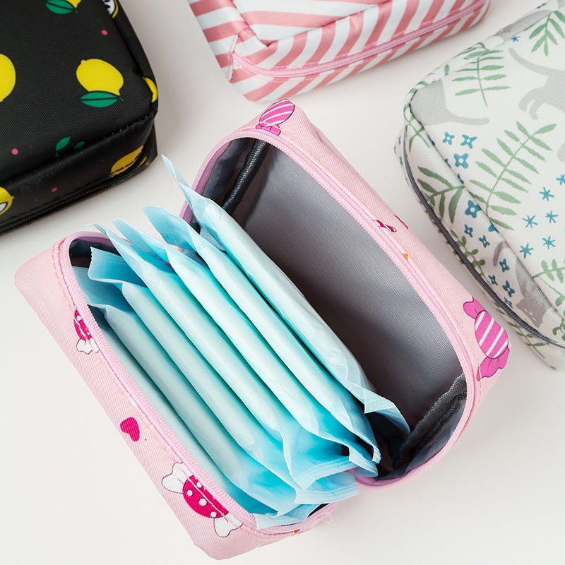 Túi Đựng Đồ Trang Điểm Mini Họa Tiết Cute 13x13x5cm(MỚI)