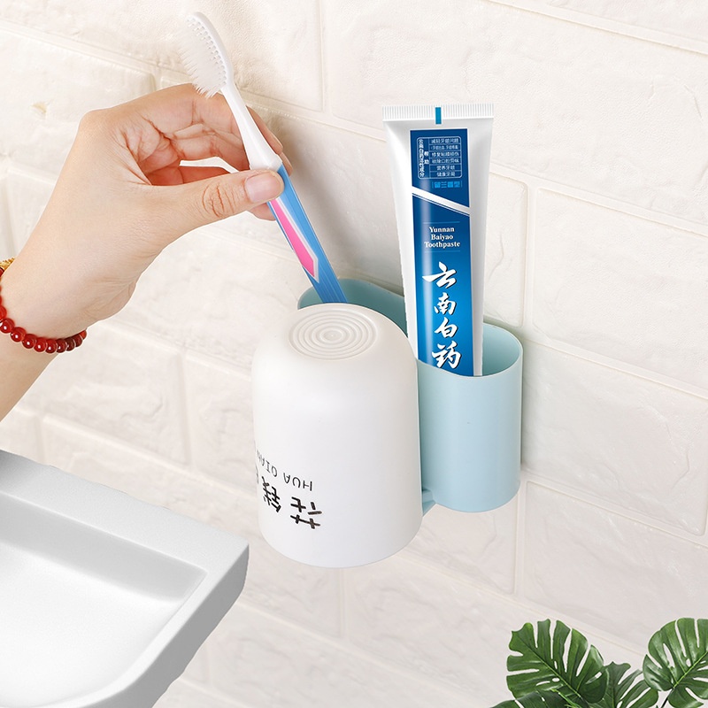 Kệ Gài Bàn Chải Đựng Kem Đánh Răng (Loại Đôi/Mẫu Nhỏ)