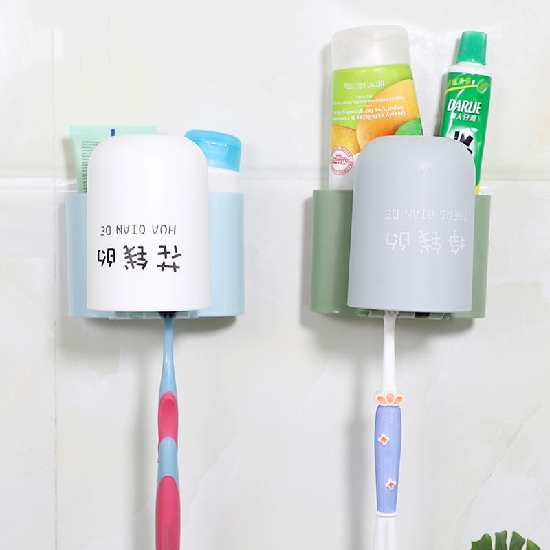 Kệ Gài Bàn Chải Đựng Kem Đánh Răng (Loại Đôi/Mẫu Nhỏ)