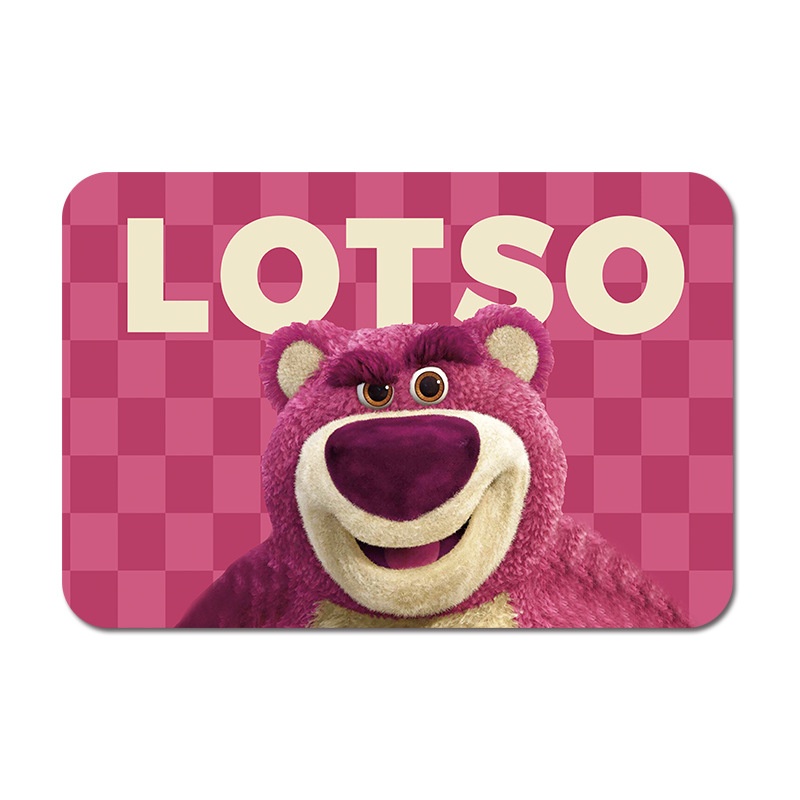 Thảm Chân Gấu Dâu LOTSO 60x40cm(Loại Vải,Đế Chống Trượt)