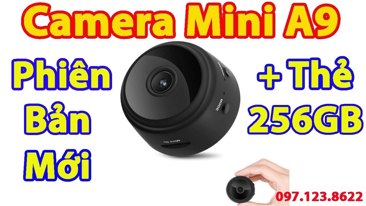 Camera An Ninh Wifi A9 Full HD Nhỏ Gọn Siêu Rẻ(Lắp Được Thẻ Nhớ)Màu Đen Hoặc Trắng Ngẫu Nhiên