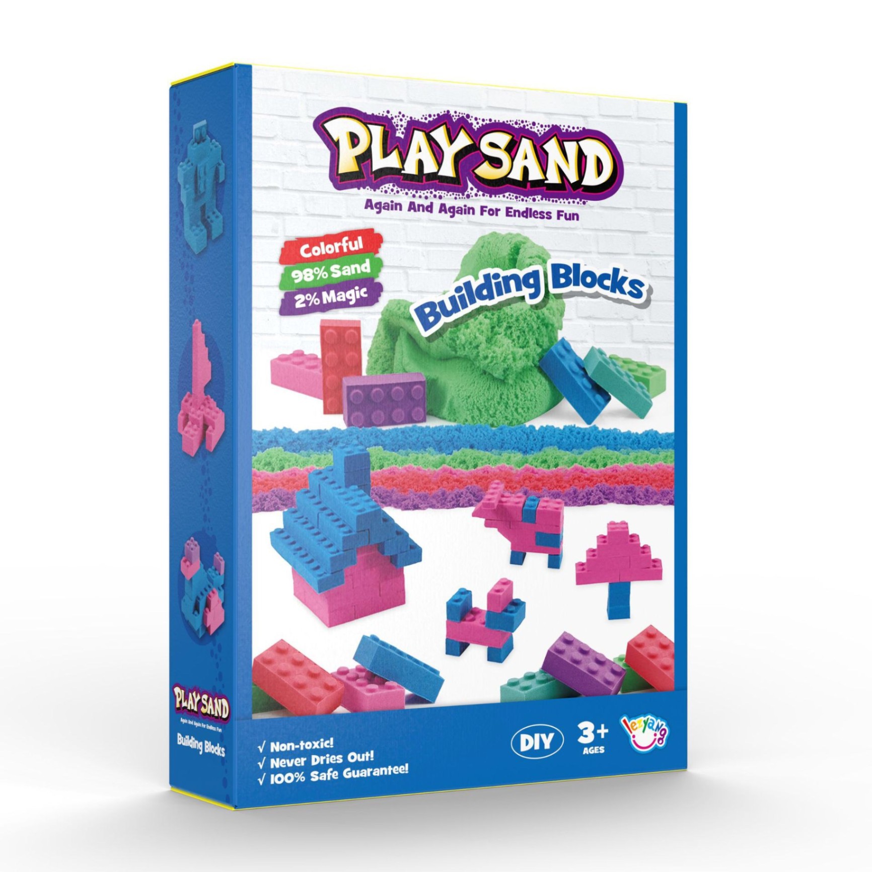 Đồ Chơi Cát Động Lực Kèm Khuôn Nặn PLAYSAND Building Blocks 500g Cát NO.LZY810