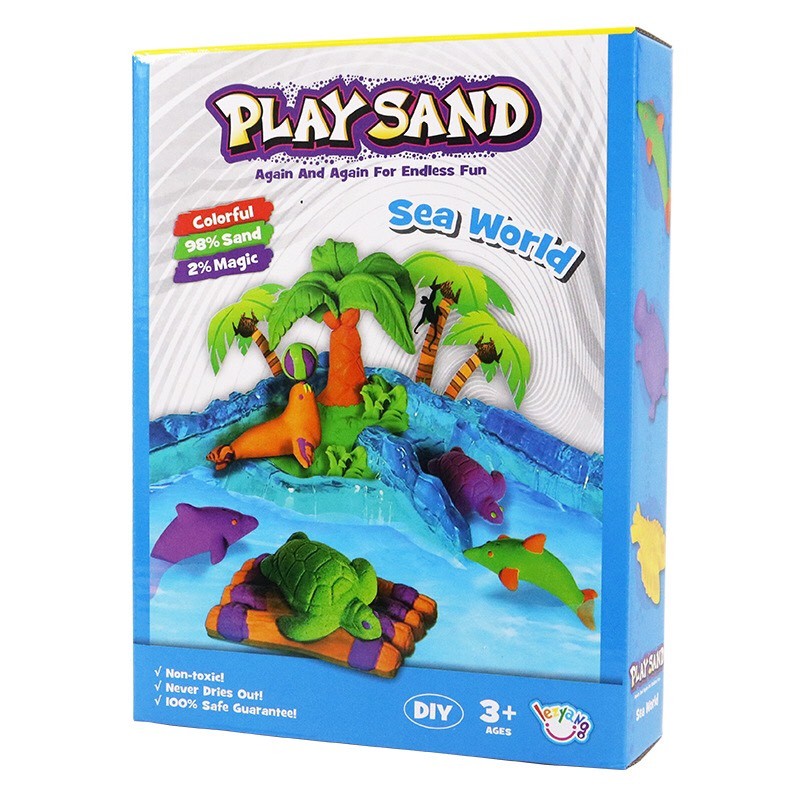 Đồ Chơi Cát Động Lực Kèm Khuôn Nặn PLAYSAND Building Blocks 500g Cát NO.LZY810