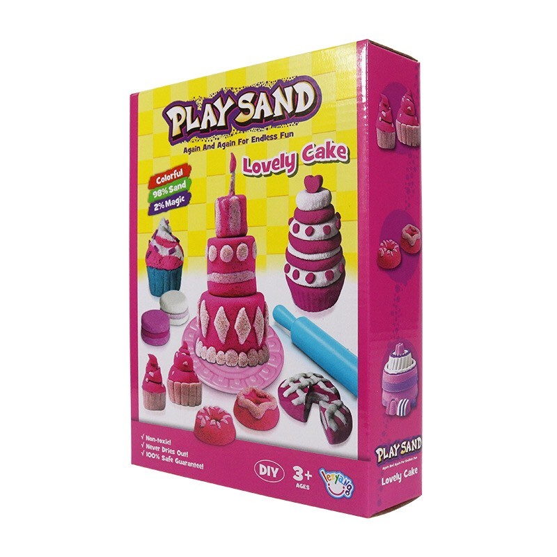 Đồ Chơi Cát Động Lực Kèm Khuôn Nặn PLAYSAND Building Blocks 500g Cát NO.LZY810