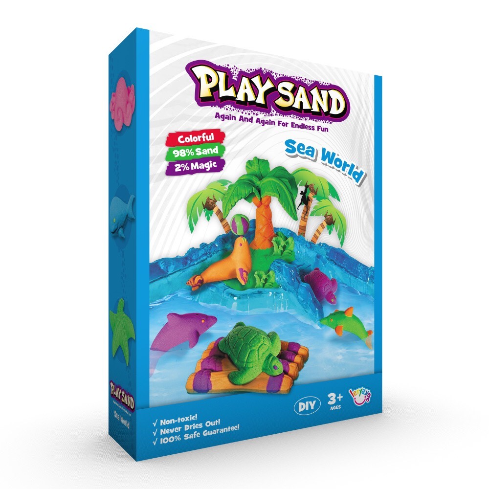 Đồ Chơi Cát Động Lực Kèm Khuôn Nặn PLAYSAND Building Blocks 500g Cát NO.LZY810