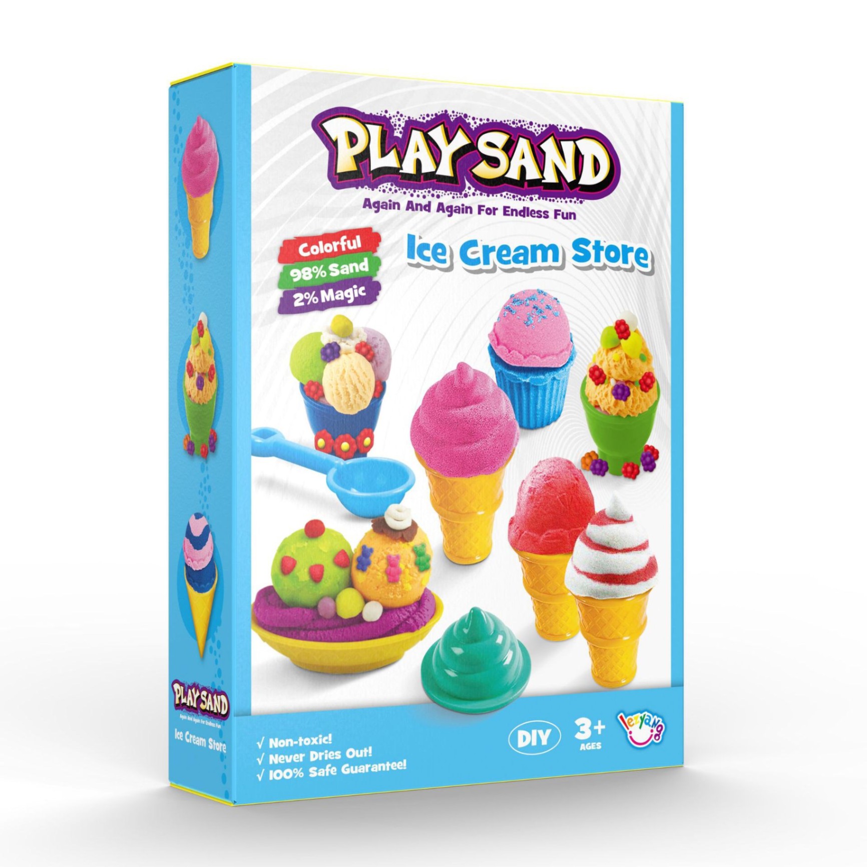 Đồ Chơi Cát Động Lực Kèm Khuôn Nặn PLAYSAND Building Blocks 500g Cát NO.LZY810