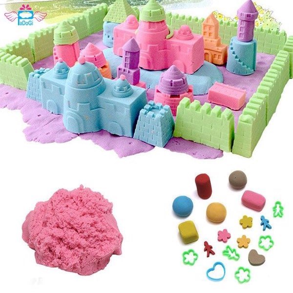 Đồ Chơi Cát Động Lực Kèm Khuôn Nặn PLAYSAND Building Blocks 500g Cát NO.LZY810