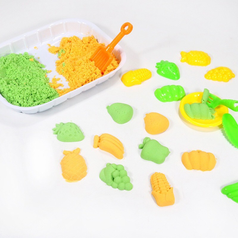 Đồ Chơi Cát Động Lực Kèm Khuôn Nặn PLAYSAND Building Blocks 500g Cát NO.LZY810