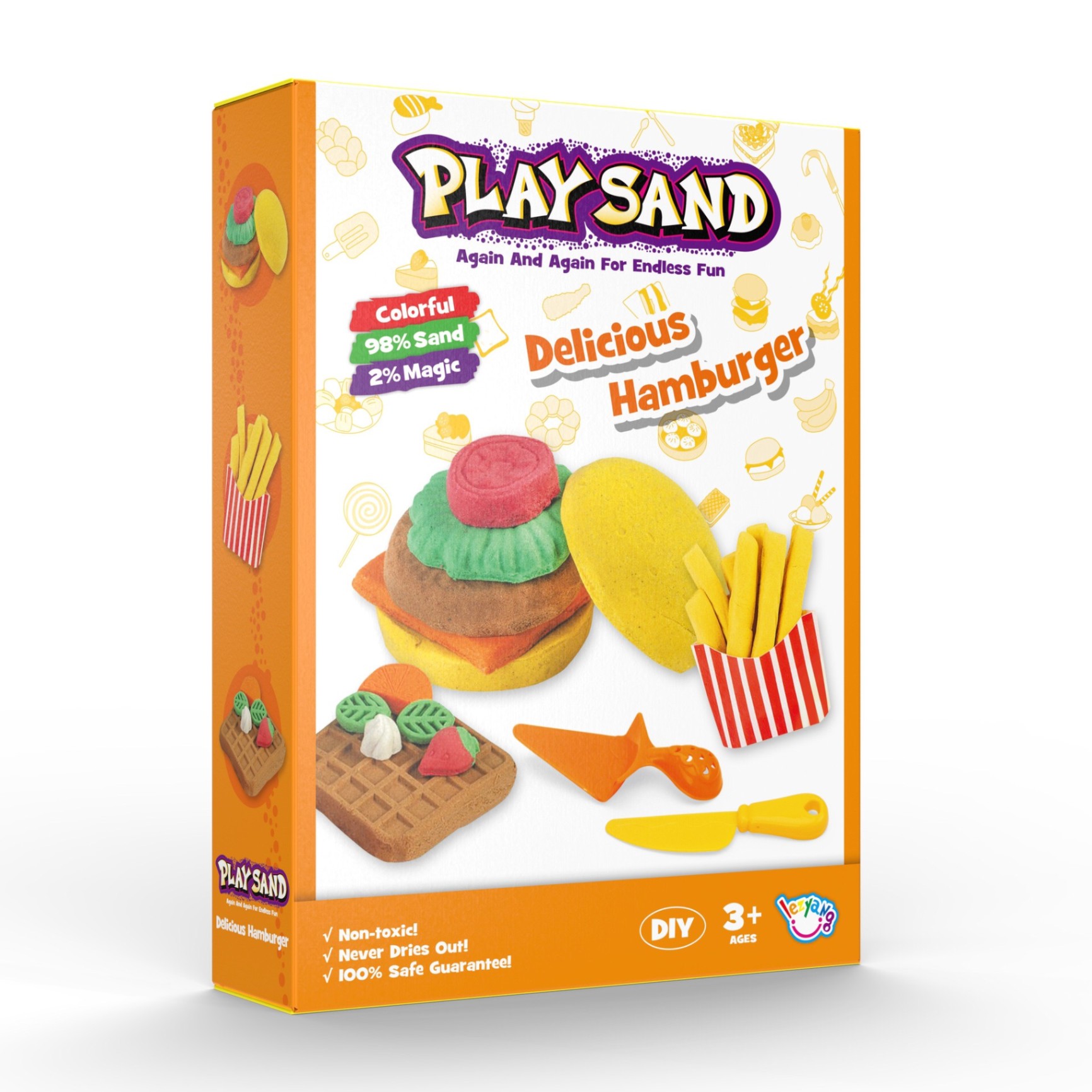 Đồ Chơi Cát Động Lực Kèm Khuôn Nặn PLAYSAND Building Blocks 500g Cát NO.LZY810