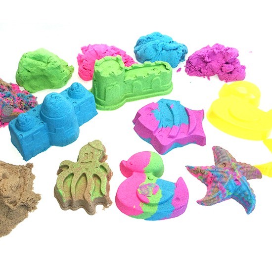Đồ Chơi Cát Động Lực Kèm Khuôn Nặn PLAYSAND Building Blocks 500g Cát NO.LZY810