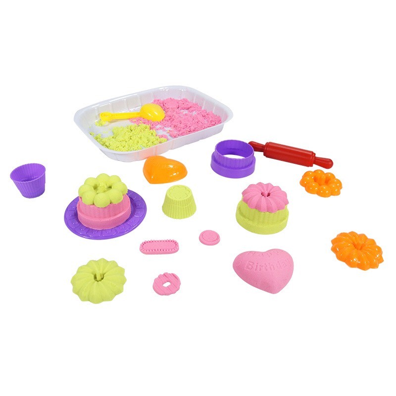 Đồ Chơi Cát Động Lực Kèm Khuôn Nặn PLAYSAND Building Blocks 500g Cát NO.LZY810