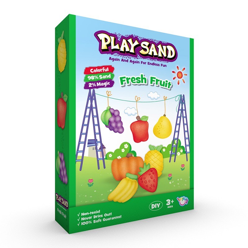 Đồ Chơi Cát Động Lực Kèm Khuôn Nặn PLAYSAND Building Blocks 500g Cát NO.LZY810