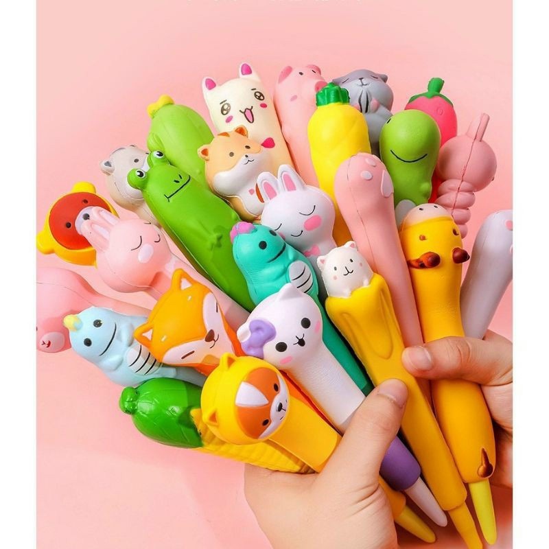 Bút Bi Nước Squishy Cute Bóp Cực Đã Tay Giảm Stress