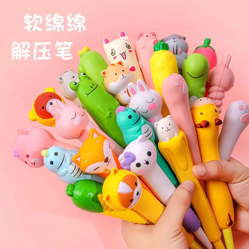 Bút Bi Nước Squishy Cute Bóp Cực Đã Tay Giảm Stress