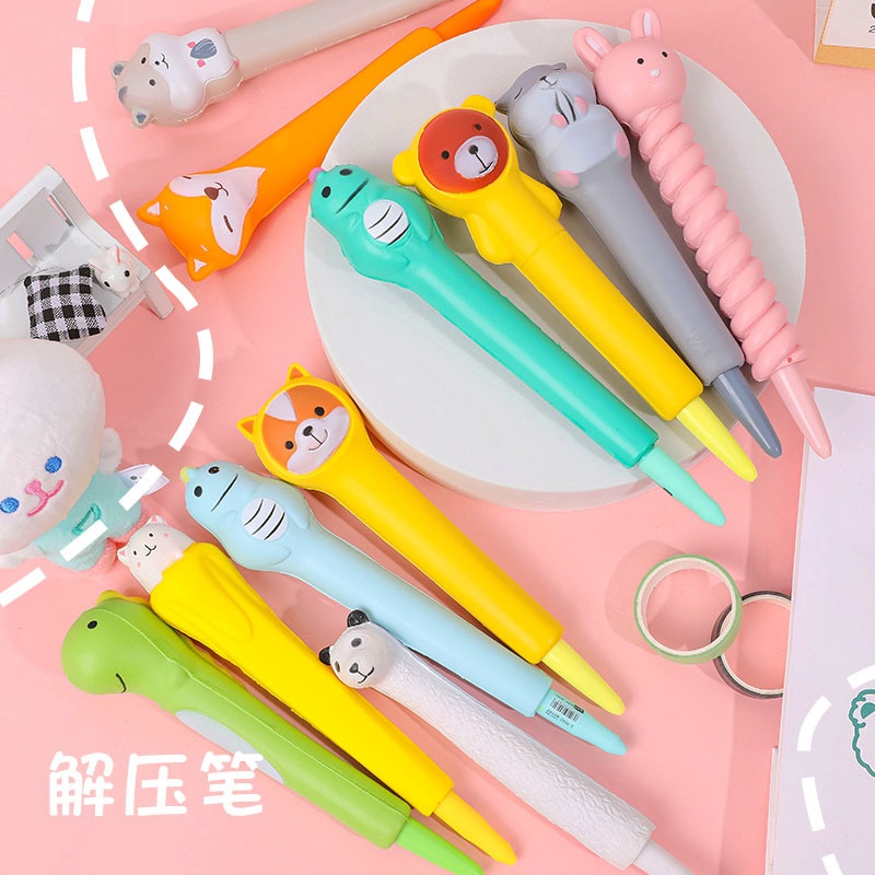 Bút Bi Nước Squishy Cute Bóp Cực Đã Tay Giảm Stress