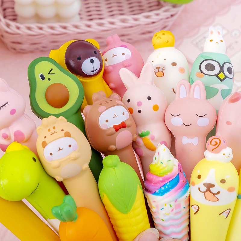 Bút Bi Nước Squishy Cute Bóp Cực Đã Tay Giảm Stress