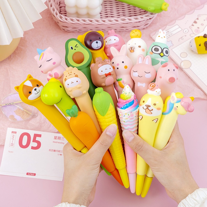 Bút Bi Nước Squishy Cute Bóp Cực Đã Tay Giảm Stress