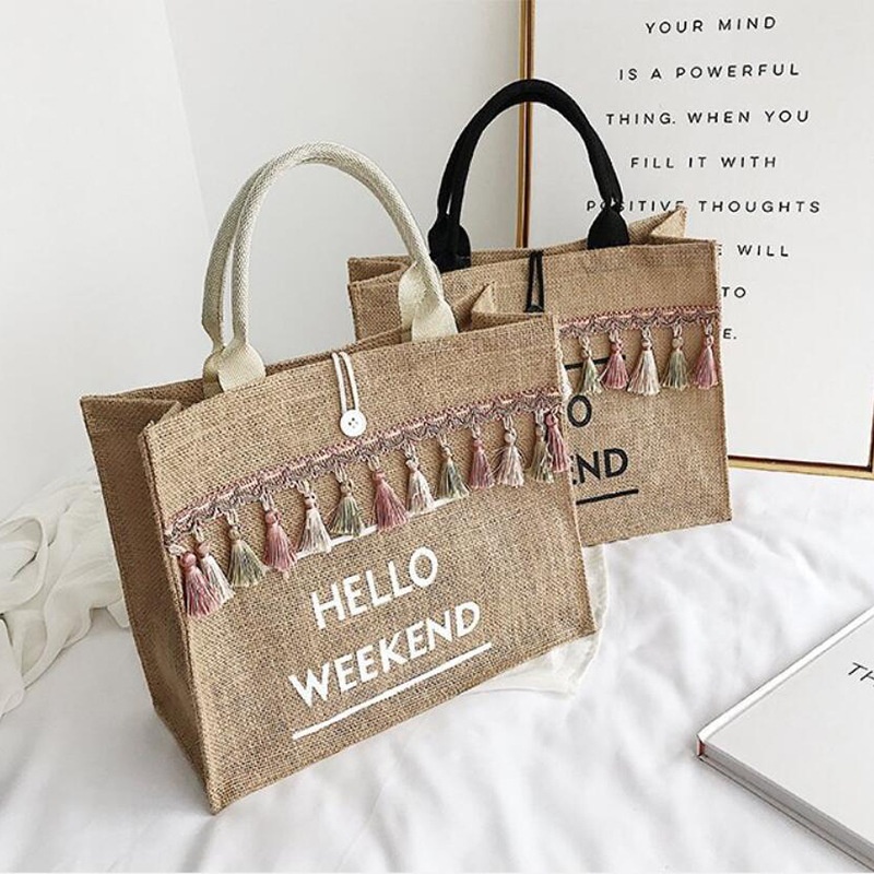 Túi Cói HELLO WEEKEND Siêu Hot Chụp Ảnh Checkin Sang Choảnh