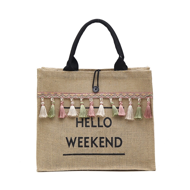 Túi Cói HELLO WEEKEND Siêu Hot Chụp Ảnh Checkin Sang Choảnh