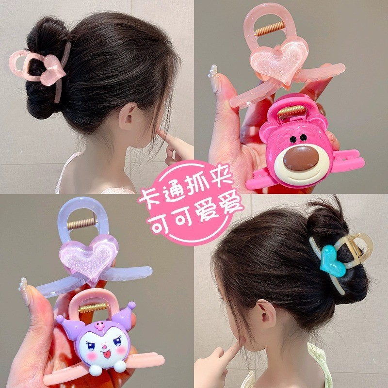 Set 4 Kẹp Tóc Càng Cua Siêu Cute Gấu Lotso Thỏ MELODY KUROMI