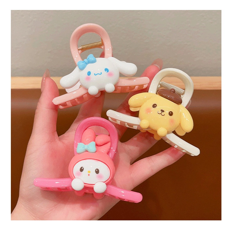 Set 4 Kẹp Tóc Càng Cua Siêu Cute Gấu Lotso Thỏ MELODY KUROMI