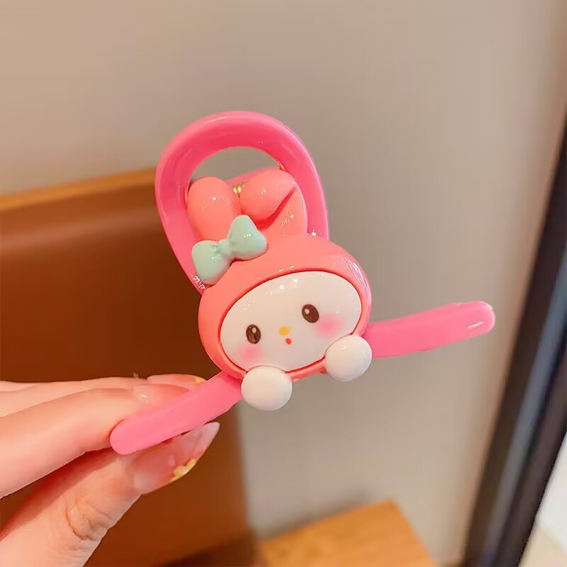 Set 4 Kẹp Tóc Càng Cua Siêu Cute Gấu Lotso Thỏ MELODY KUROMI