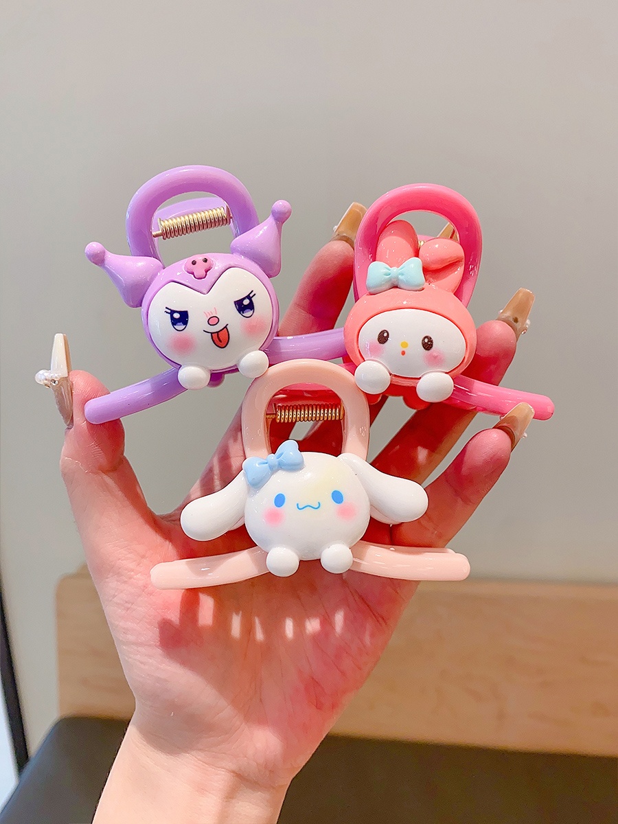 Set 4 Kẹp Tóc Càng Cua Siêu Cute Gấu Lotso Thỏ MELODY KUROMI