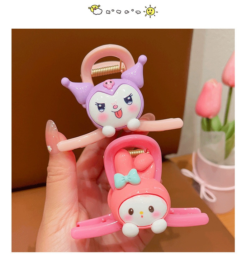 Set 4 Kẹp Tóc Càng Cua Siêu Cute Gấu Lotso Thỏ MELODY KUROMI