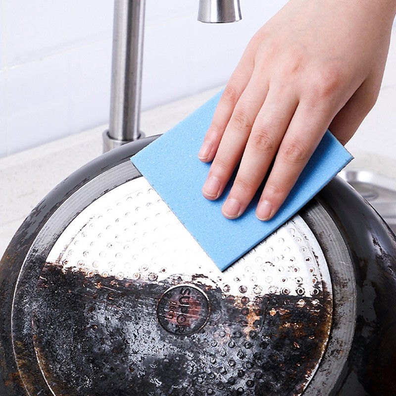 COMBO 10 Miếng Cọ Xoong Rửa Bát 2 Mặt(Nâu Mỏng) LOẠI 9x7CM