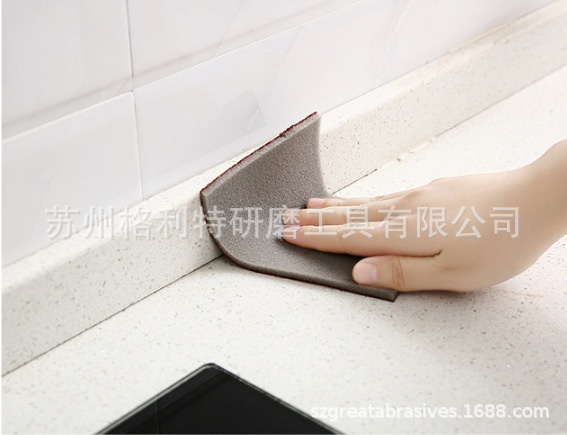 BÁN LẺ 1 Miếng Cọ Xoong Rửa Bát 2 Mặt(Nâu Mỏng) - 9x7cm(lẻ 1 cái)