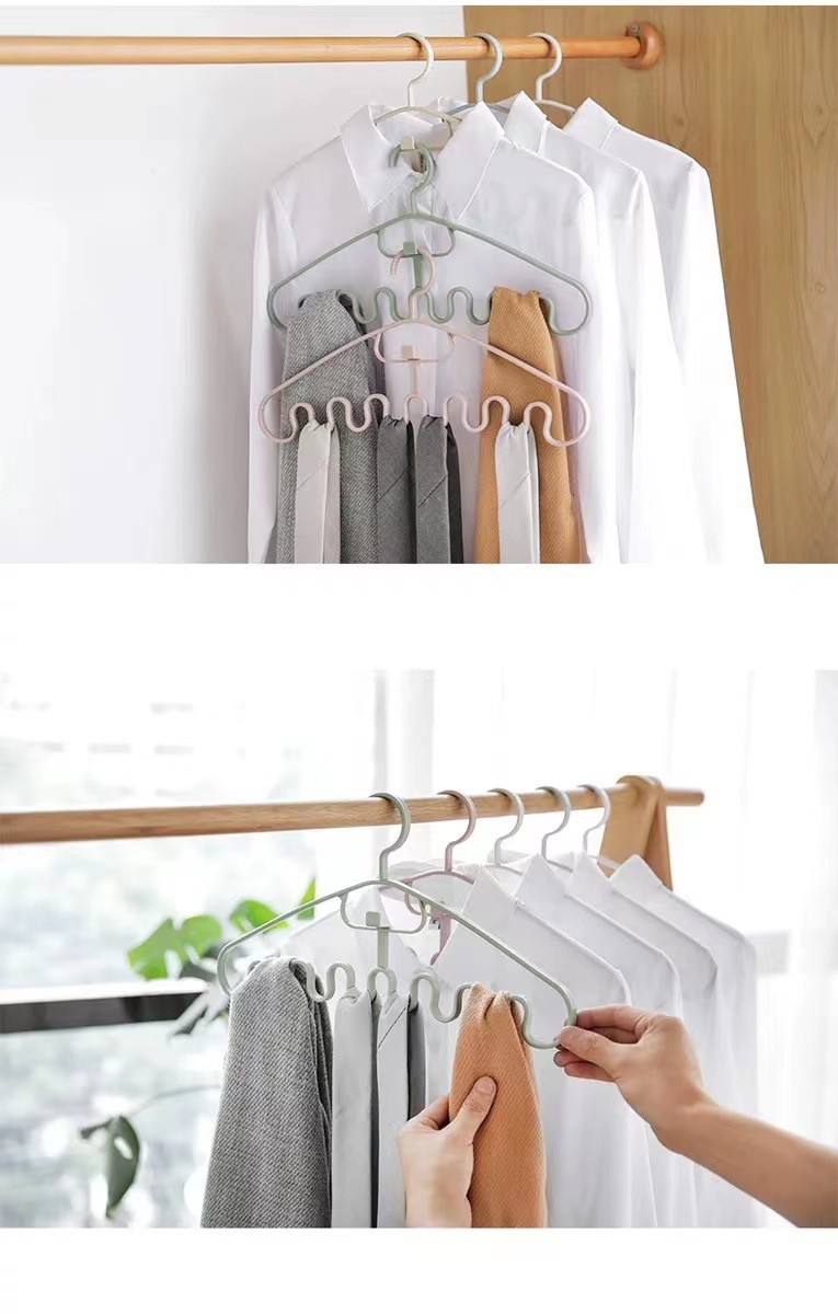 Mắc Áo Gợn Sóng Tiết Kiệm Diện Tích Đa Chức Năng(Móc Phơi Đồ Sóng)