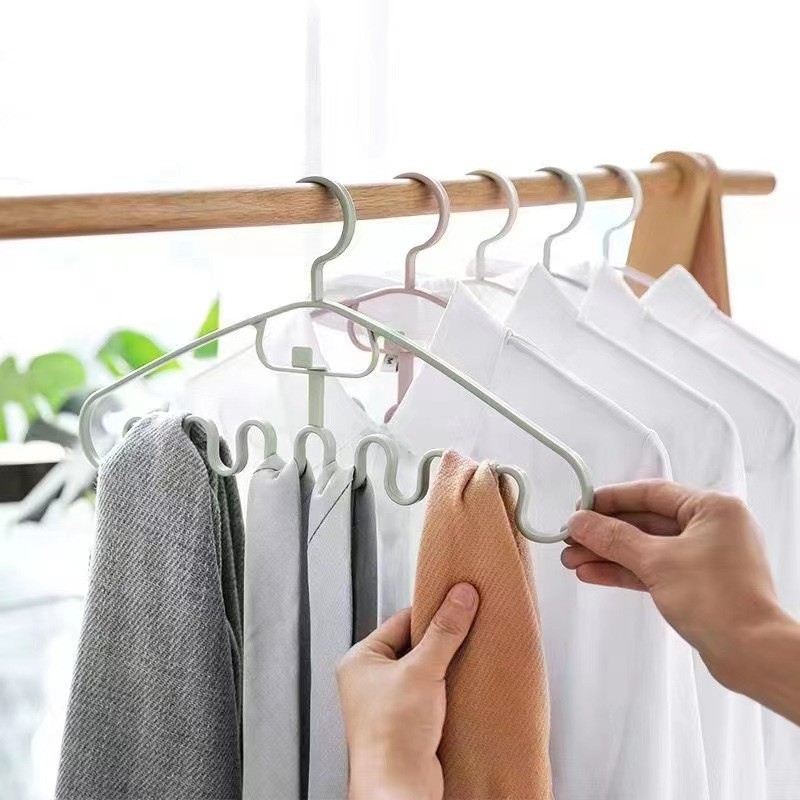 Mắc Áo Gợn Sóng Tiết Kiệm Diện Tích Đa Chức Năng(Móc Phơi Đồ Sóng)