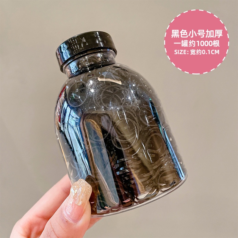 Set 1000 Dây Thun Buộc Tóc Nhiều Màu Cho Bé Trong Bình(Nắp Đen)