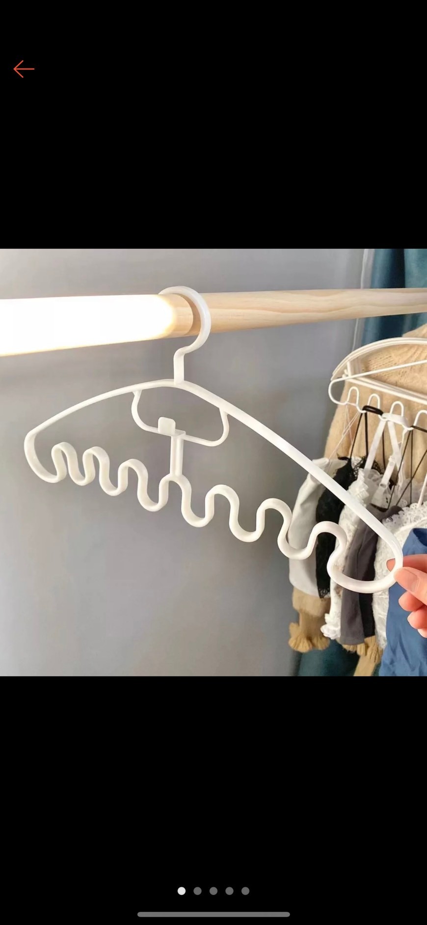 Mắc Áo Gợn Sóng Tiết Kiệm Diện Tích Đa Chức Năng(Móc Phơi Đồ Sóng)