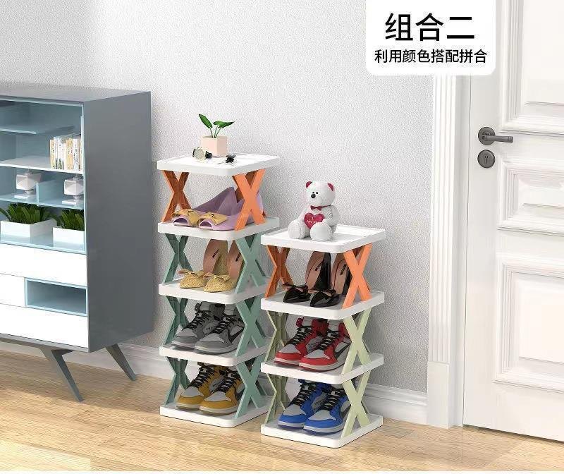 Kệ 5 Tầng Chữ X Để Giày Dép 27x25x11cm Lắp Ráp