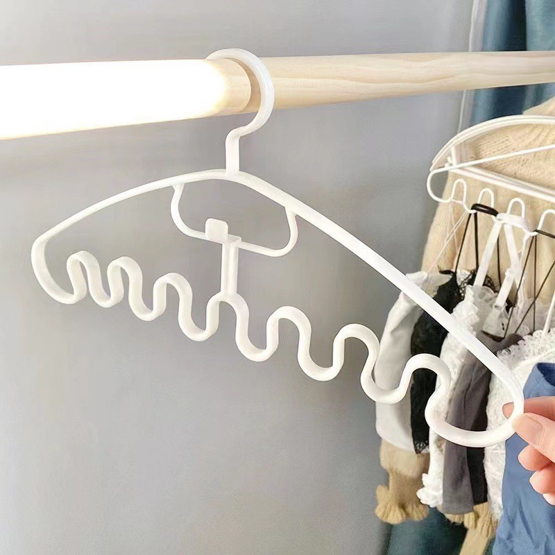 Mắc Áo Gợn Sóng Tiết Kiệm Diện Tích Đa Chức Năng(Móc Phơi Đồ Sóng)