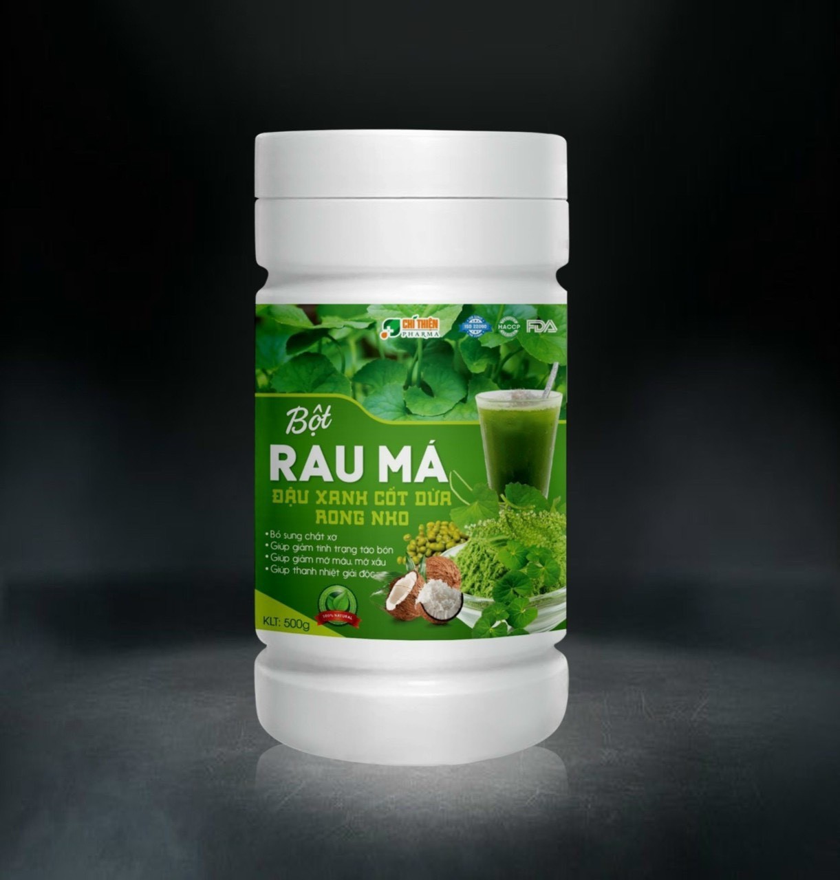 Bột Rau Má Đậu Xanh Cần Tây Nước Cốt Dừa 500g