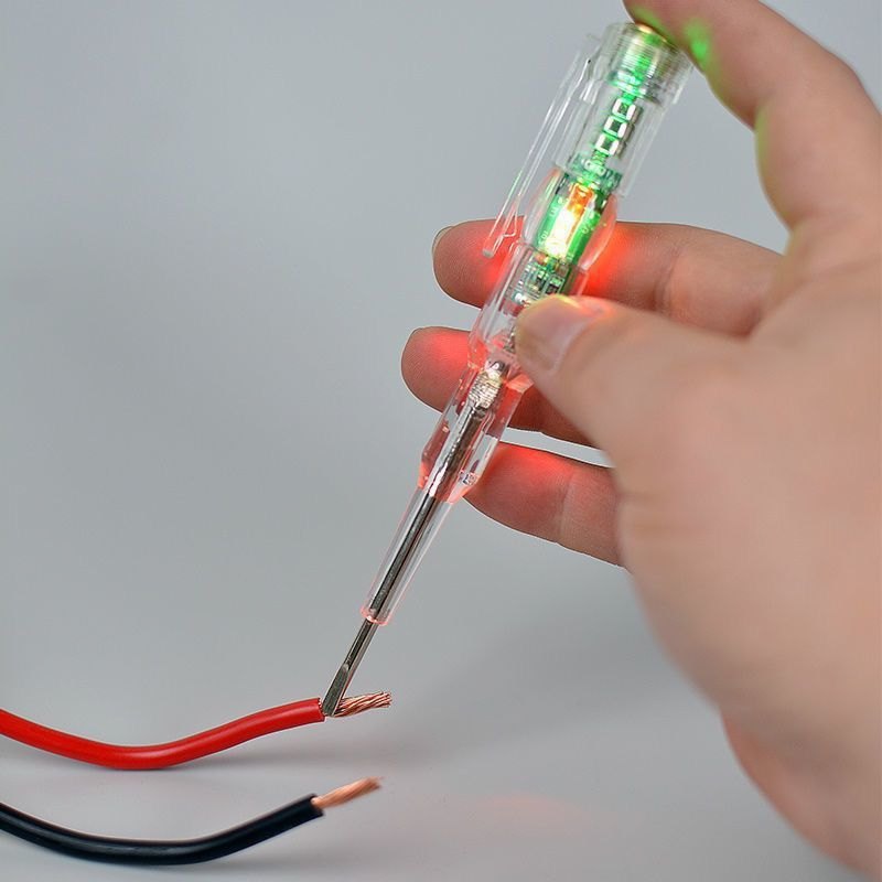 Bút Thử Điện Báo Đèn LED 2 Màu Siêu An Toàn(DƯƠNG SÁNG ĐỎ)