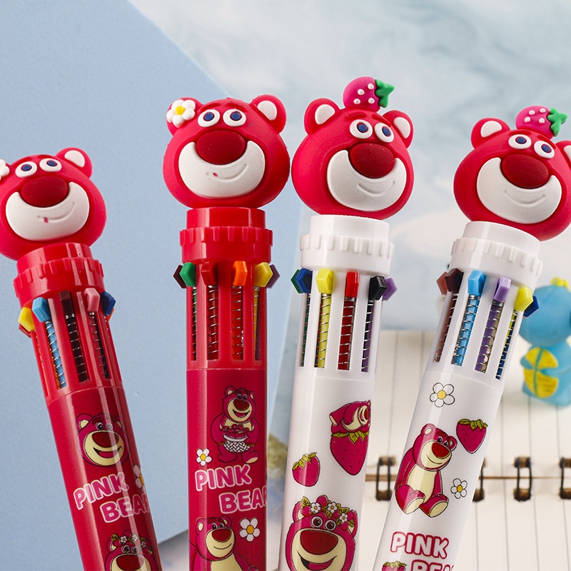 Bút Bi Gấu LOTSO 10 Màu Cực Hay