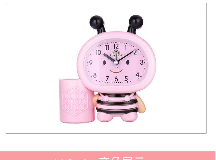 Đồng Hồ Đặt Bàn Hình Chú Ong Cute Có Báo Thức Và Ngăn Để Bút