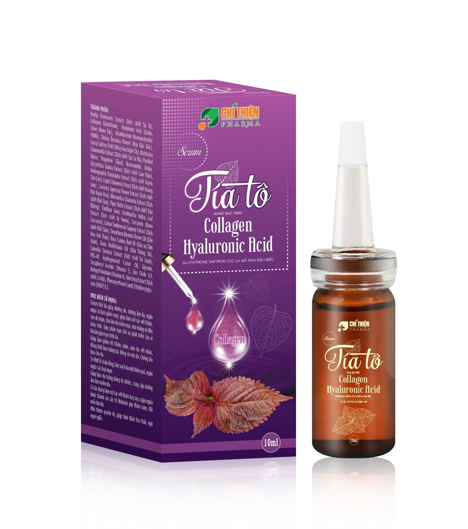 Serum Tía Tô Collagen Hyaluronic Acid 10ml