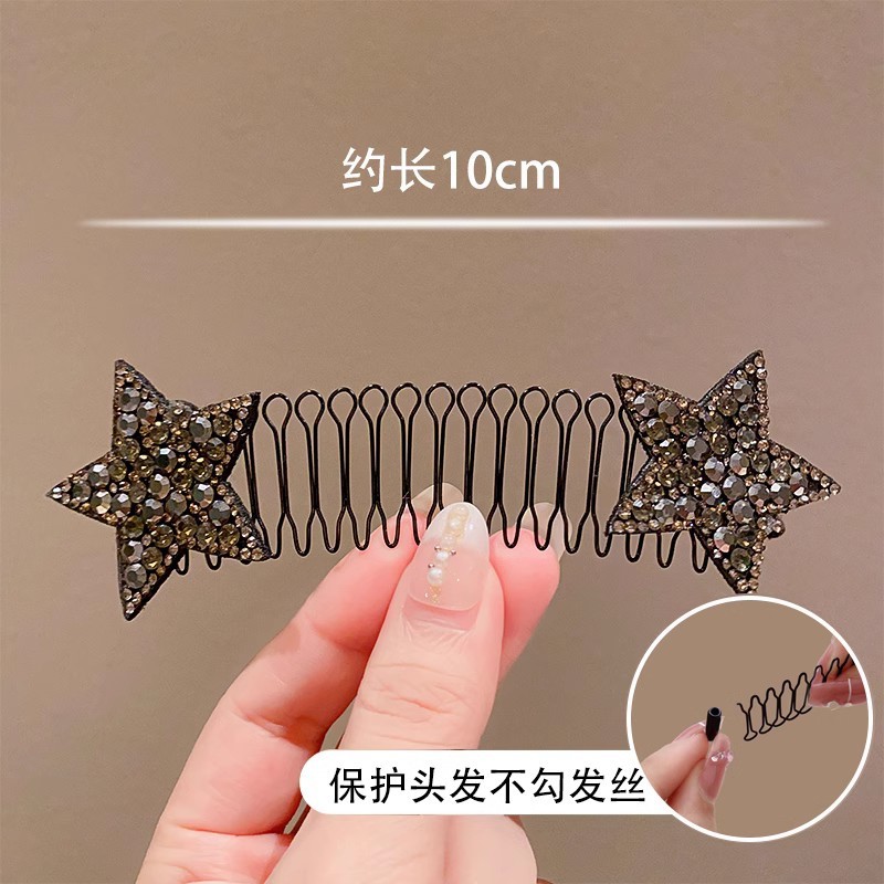 Kẹp Tóc Xược Đính Sao Kim Tuyến Đính Đá Handmade Cho Bạn Gái