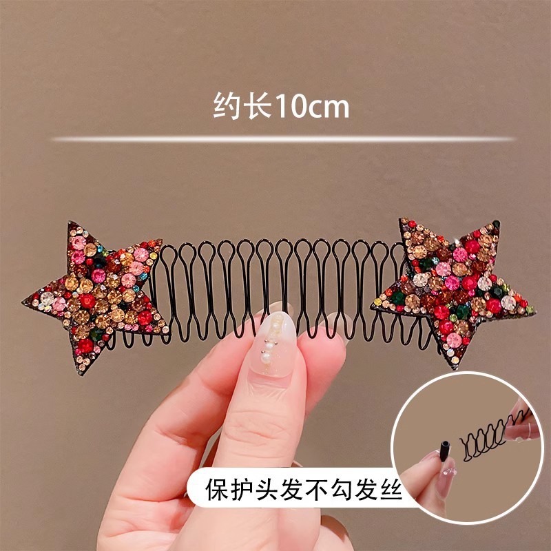 Kẹp Tóc Xược Đính Sao Kim Tuyến Đính Đá Handmade Cho Bạn Gái