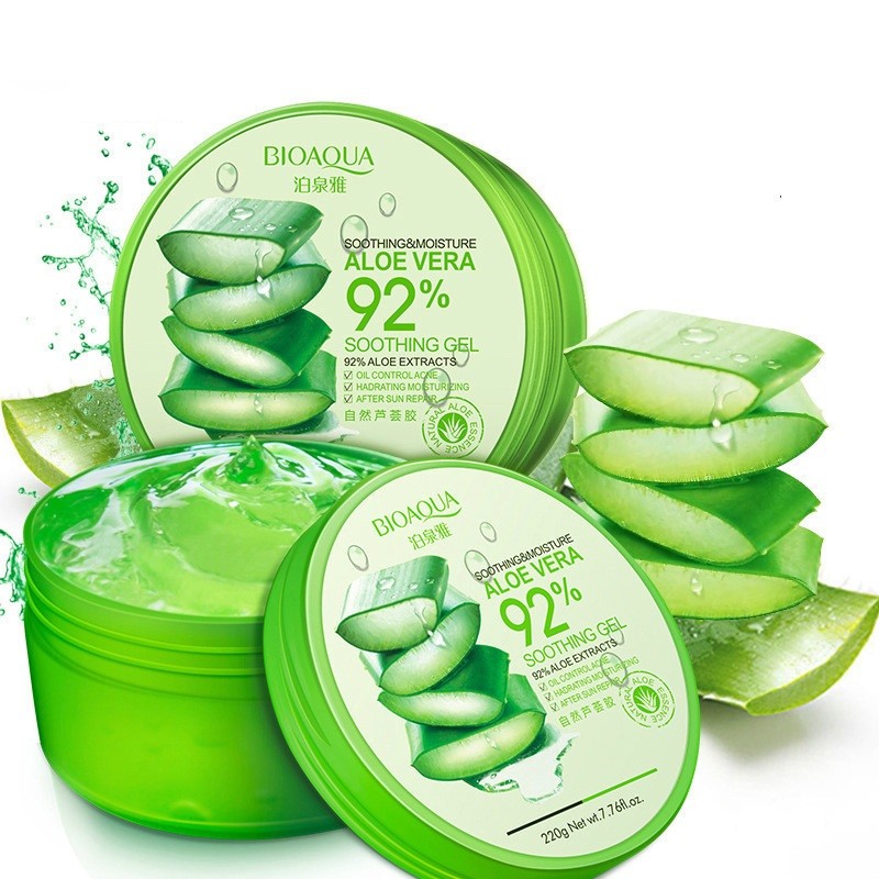 Gel Nha Đam BIOAQUA Dưỡng Da Toàn Thân Lô Hội 92%(Xanh Lá) NO.BQY18694[300g LOẠI RẺ]