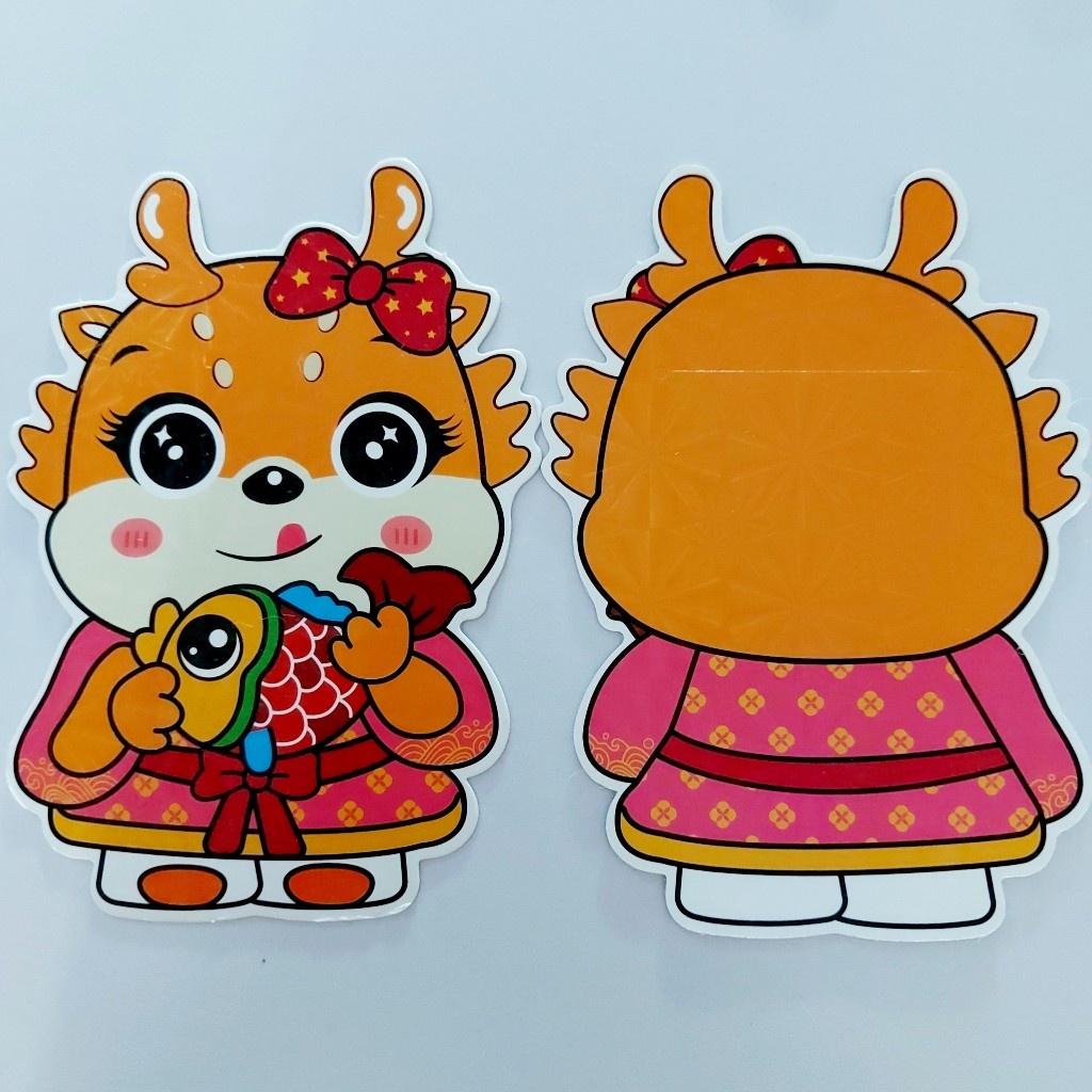 Set 10 Lì Xì Cute GIÁP THÌN 2024 MIX NHÂN VẬT HOẠT HÌNH