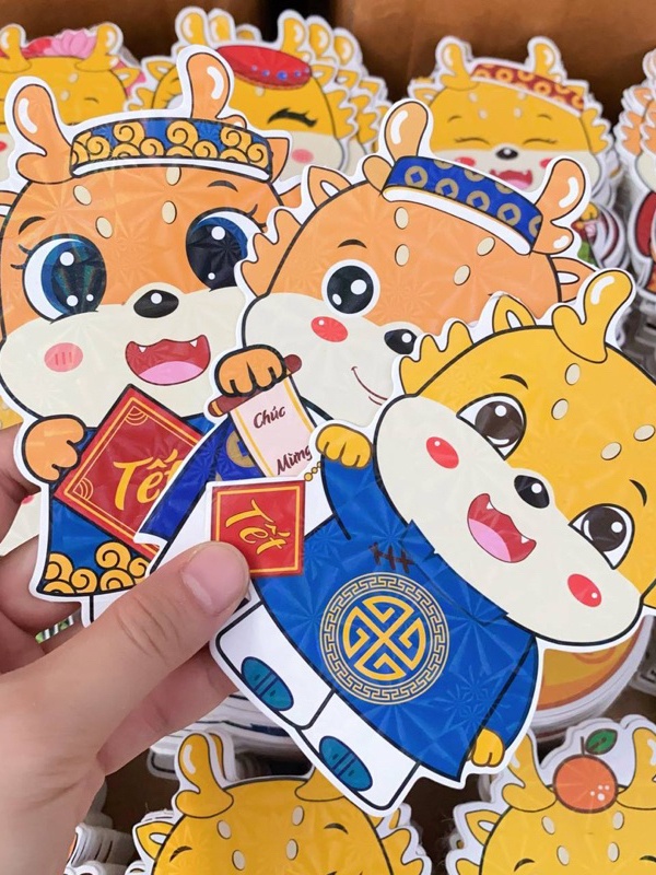 Set 10 Lì Xì Cute GIÁP THÌN 2024 MIX NHÂN VẬT HOẠT HÌNH